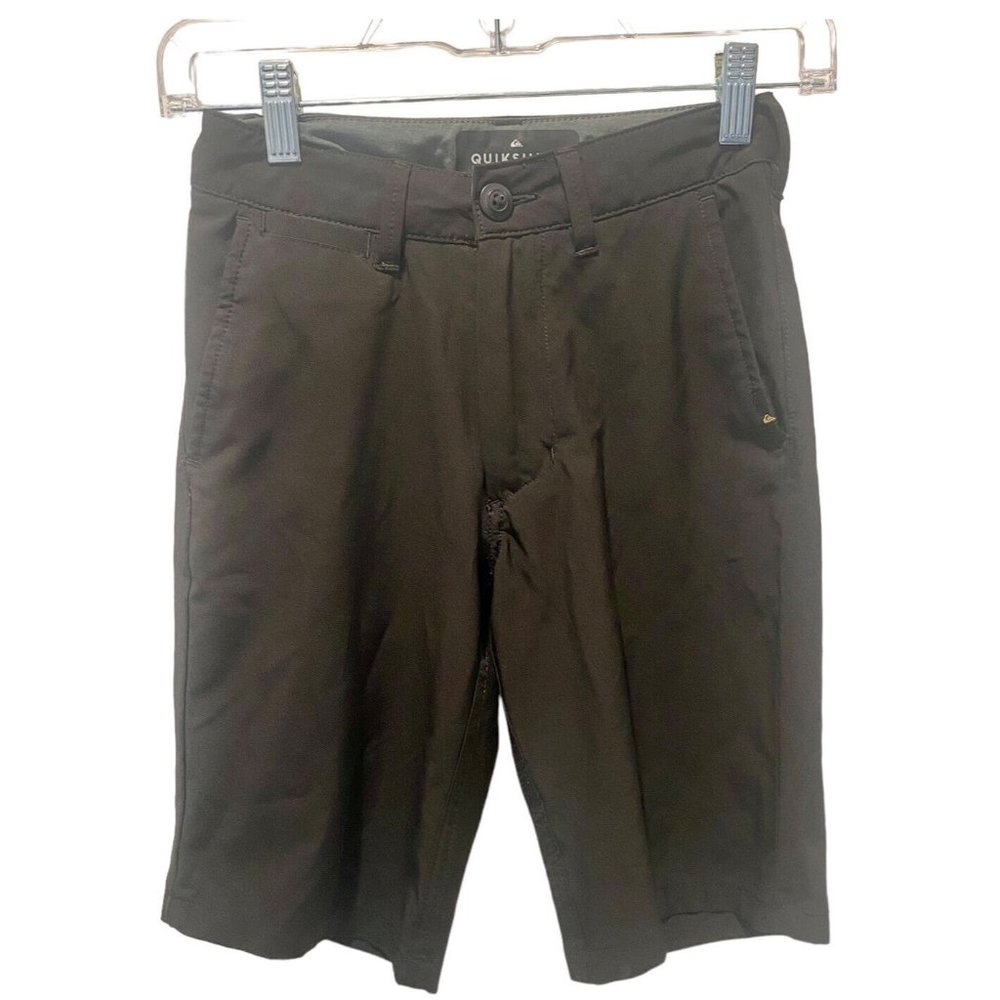 QUICKSILVER Shorts Boys 10 Black AMPHIBIAN Dry Flight Water Repellant